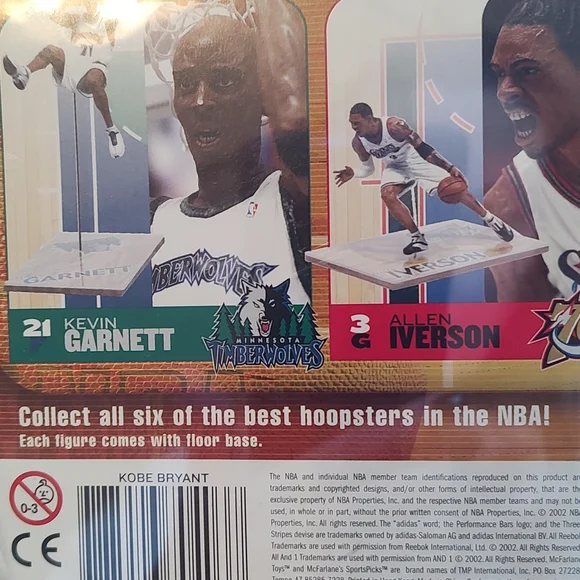 💲SALE💲2002 McFARLANE NBA Series 1 KOBE BRYANT 6" action New & original package - Picture 3 of 9